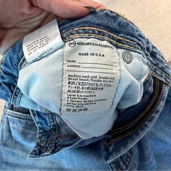 Adriano Goldschmied Protege Straight Leg Jeans Size 34 x 34 Made in USA - Picture 5 of 9